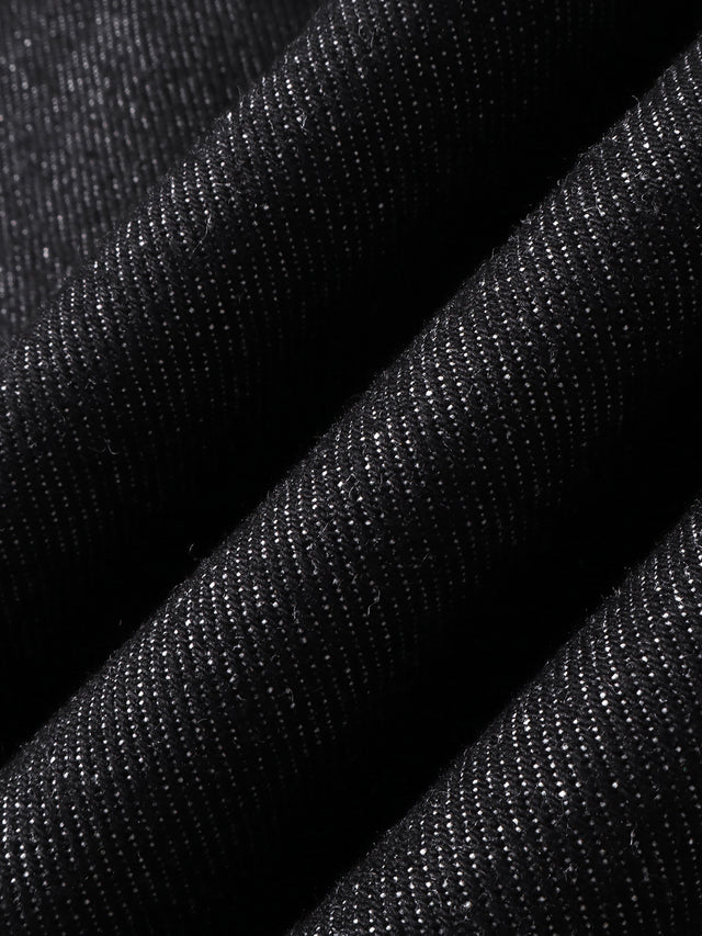 Tribal Embroidered Contrast-Stitch Baggy Barrel Jeans