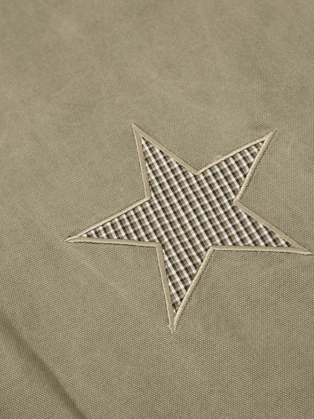 Houndstooth Star Appliqué Studded Baggy Cargo Pants