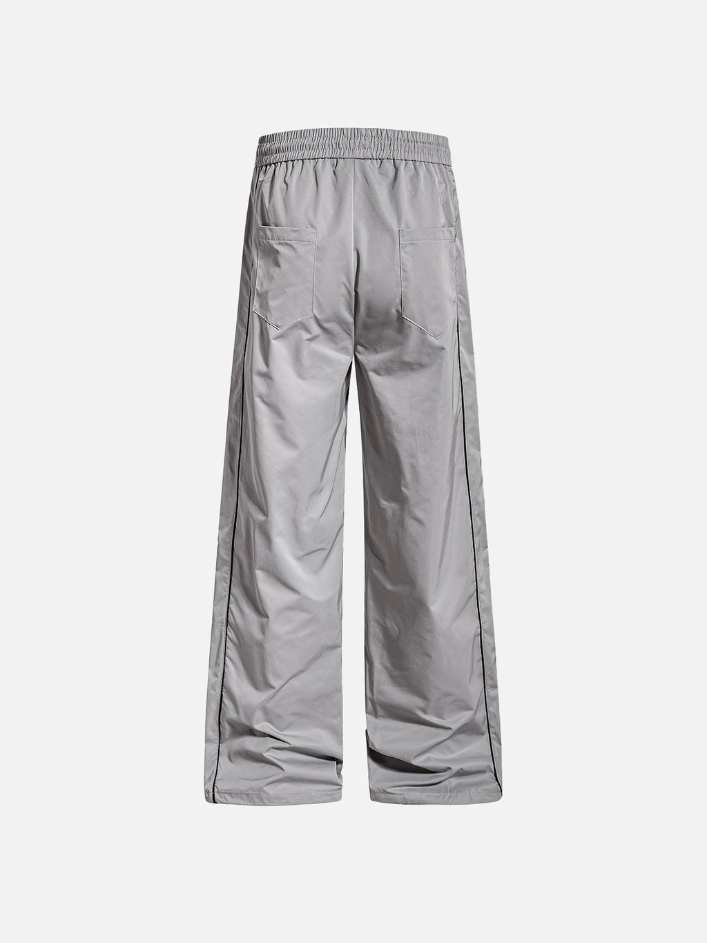 Piped-Trim Straight-Leg Track Pants