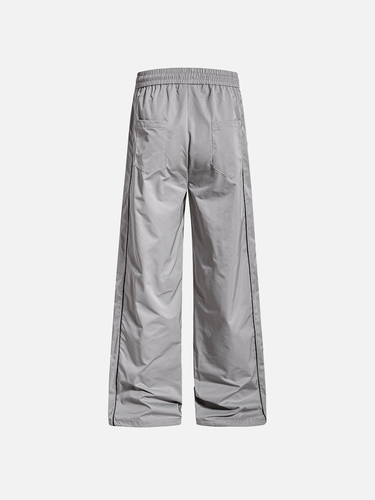 Piped-Trim Straight-Leg Track Pants