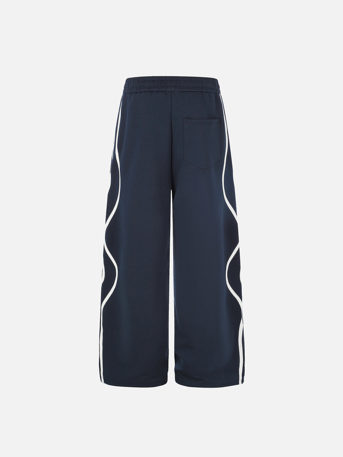 Wavy-Piped Embroidered Baggy Track Pants