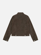 Asymmetric-Zip Boxy Moto Jacket