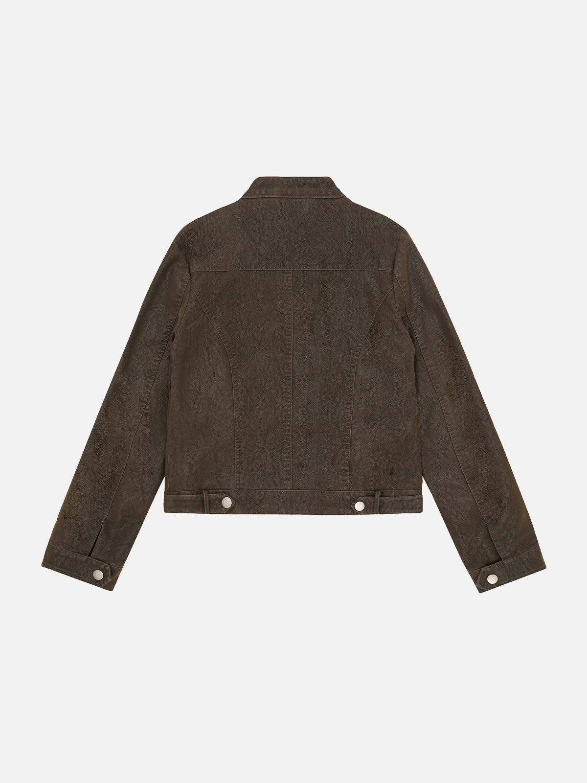 Asymmetric-Zip Boxy Moto Jacket