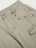 Multi-Pocket Riveted Straight Cargo Pants