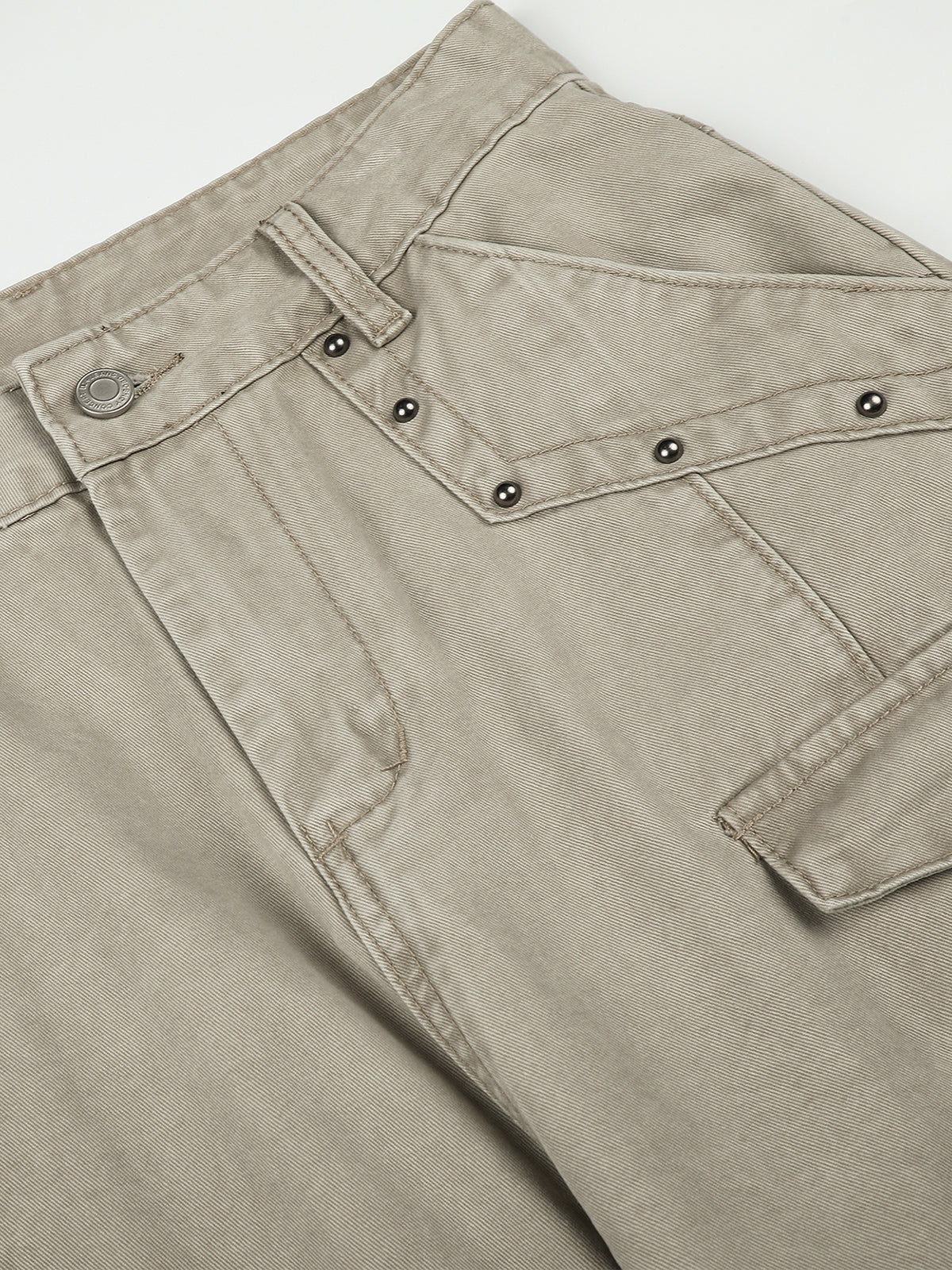 Multi-Pocket Riveted Straight Cargo Pants
