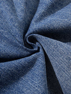 Scroll-Embroidered Baggy Jeans