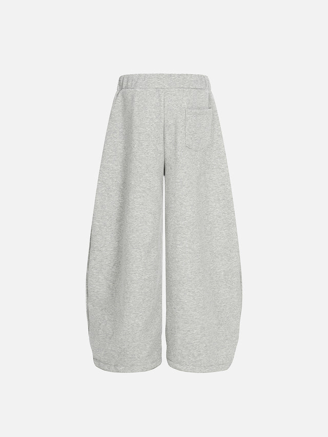 Plaid Ribbon Suspenders Star Appliqué Baggy Balloon Sweatpants