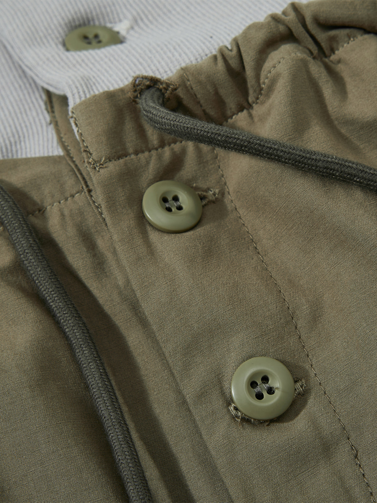 Foldover Waist Shirred Cargo Parachute Pants