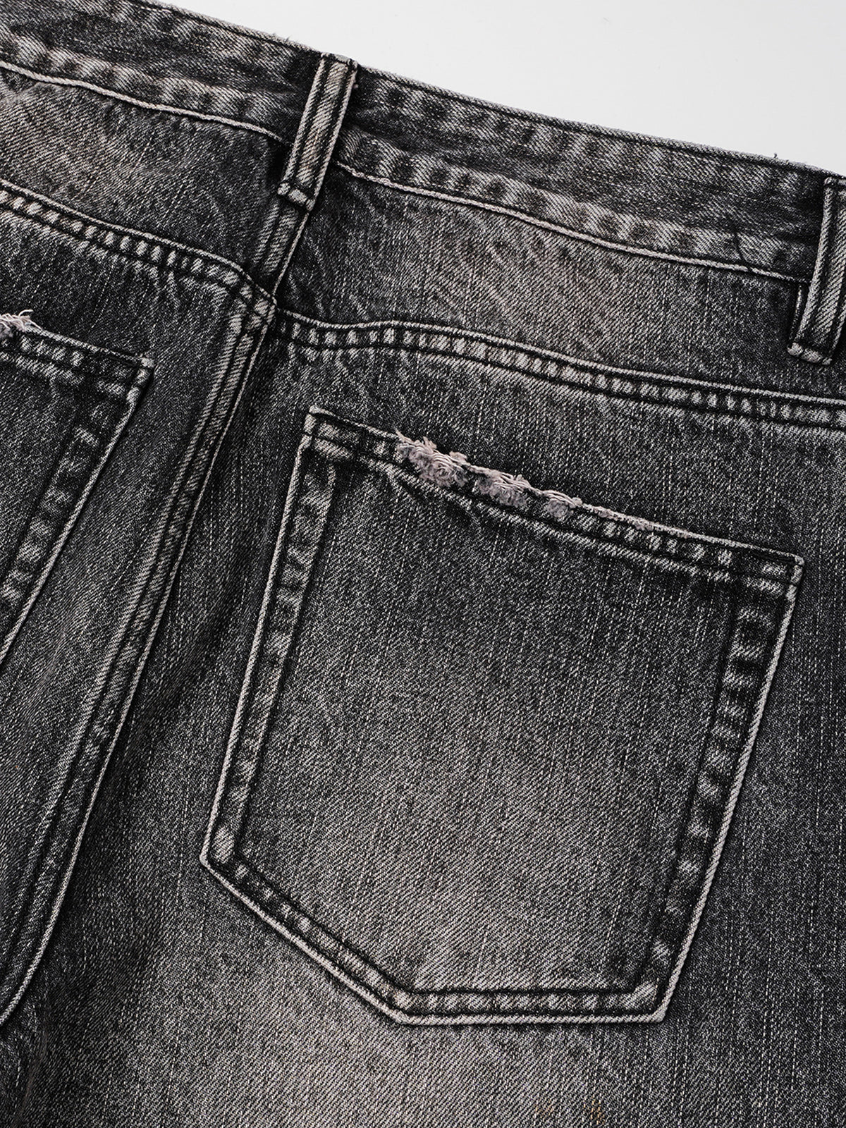 Cobweb Bleached Whiskered Flared Denim Jeans