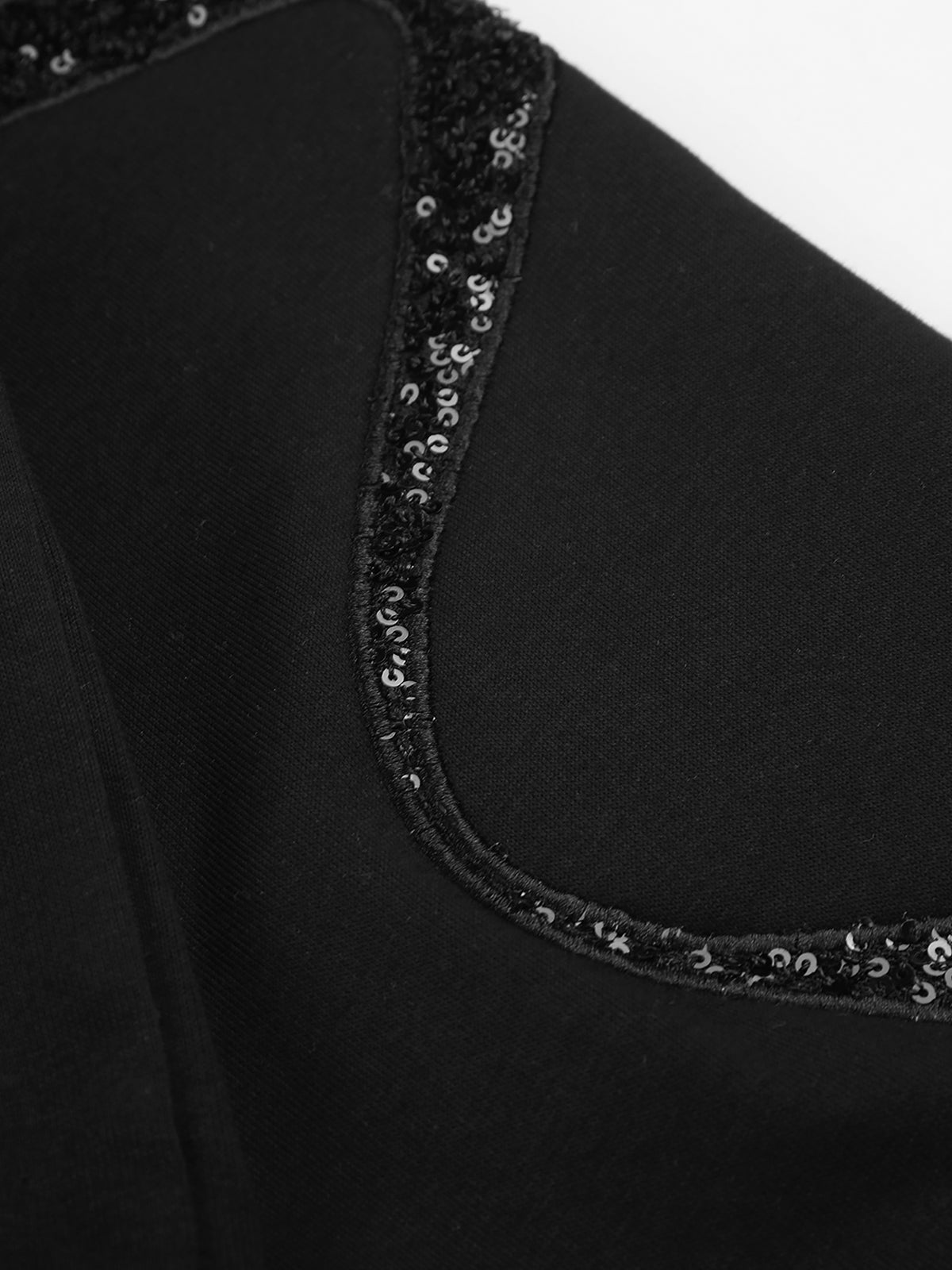 Sequin-Bow Oversize Zip-Up Hoodie