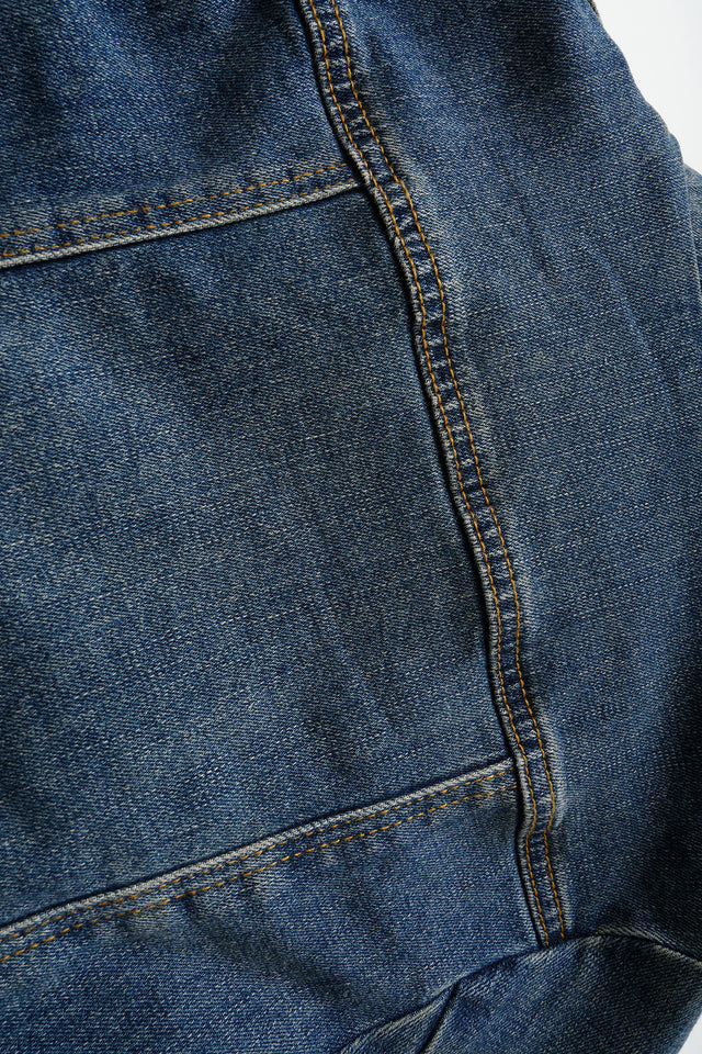 Military Style Buttoned Denim Jacket