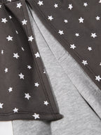 Star-Print Skirt-Overlay Baggy Sweatpants