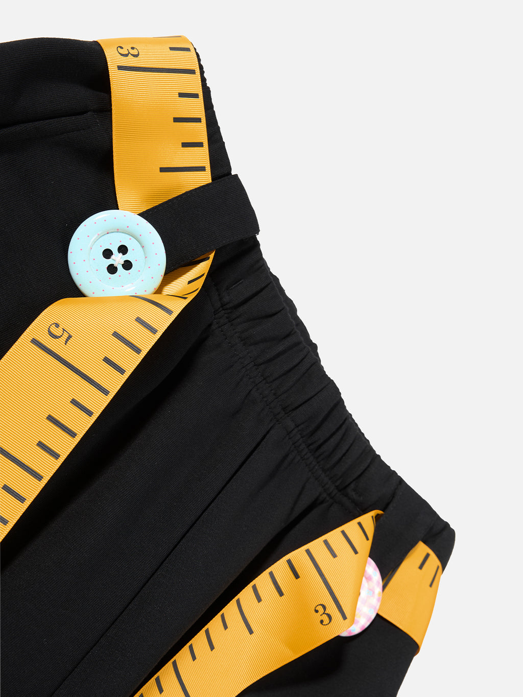 Measuring-Tape Detail Straight-Leg Sweatpants