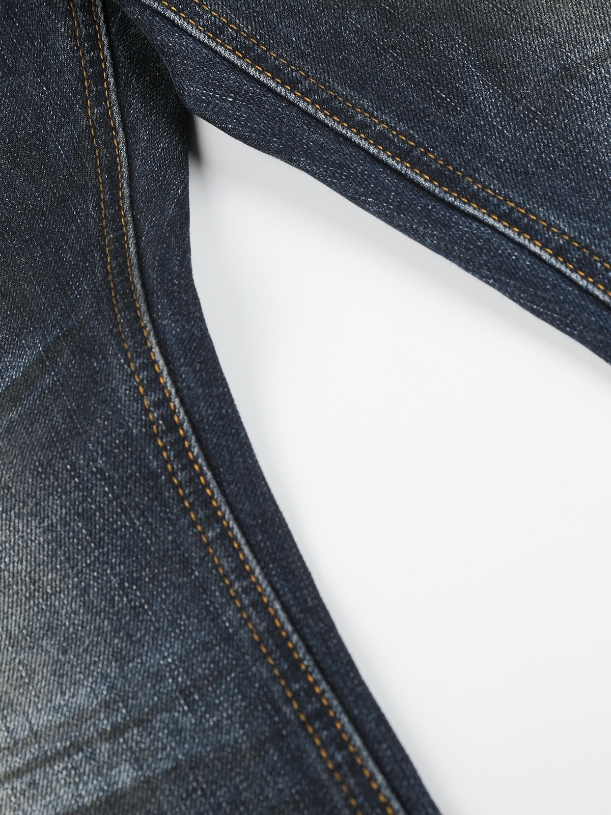 Studded-Pocket Whiskered Union-Jack Straight-Leg Jeans