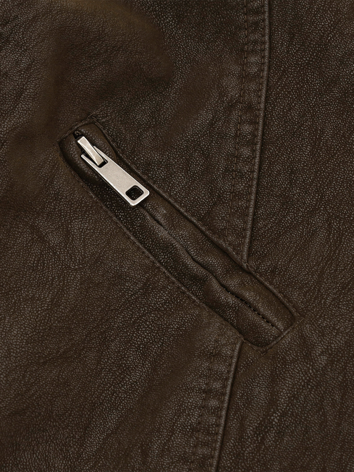Asymmetric-Zip Boxy Moto Jacket