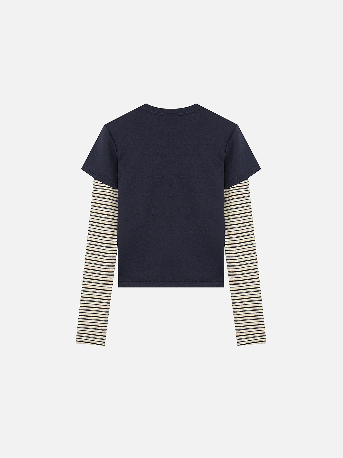 Retro Graphic Layered-Sleeve Boxy T-Shirt