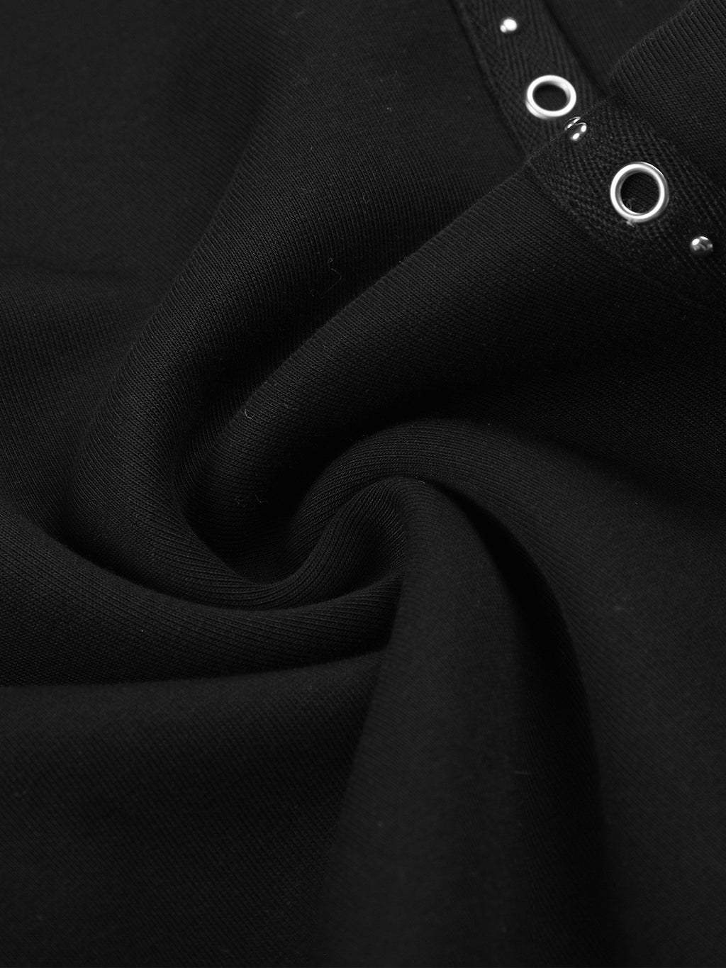 Eyelet-Studded Paneled Baggy Sweatpants