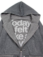 Reversible Striped Studded Slim Zip-Up Hoodie