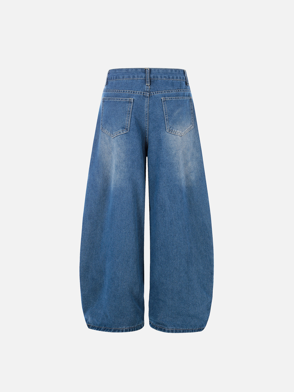 Horse-Embroidered Baggy Jeans