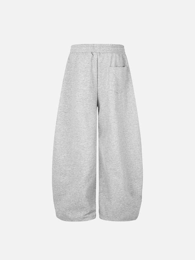 Rhinestone-Script Graphic Baggy Sweatpants