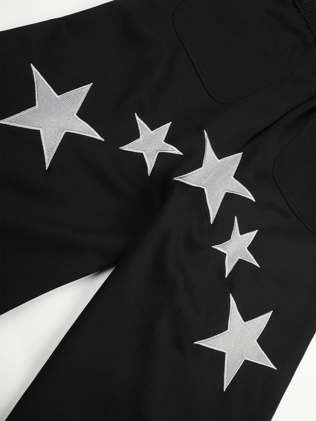 Pegasus-Embroidered Graphic Baggy Sweatpants