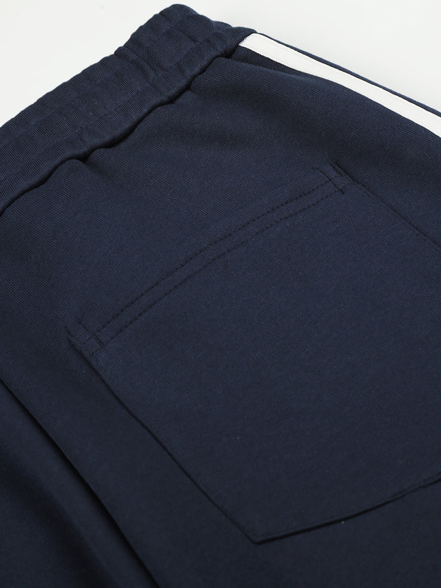 Wavy-Piped Embroidered Baggy Track Pants
