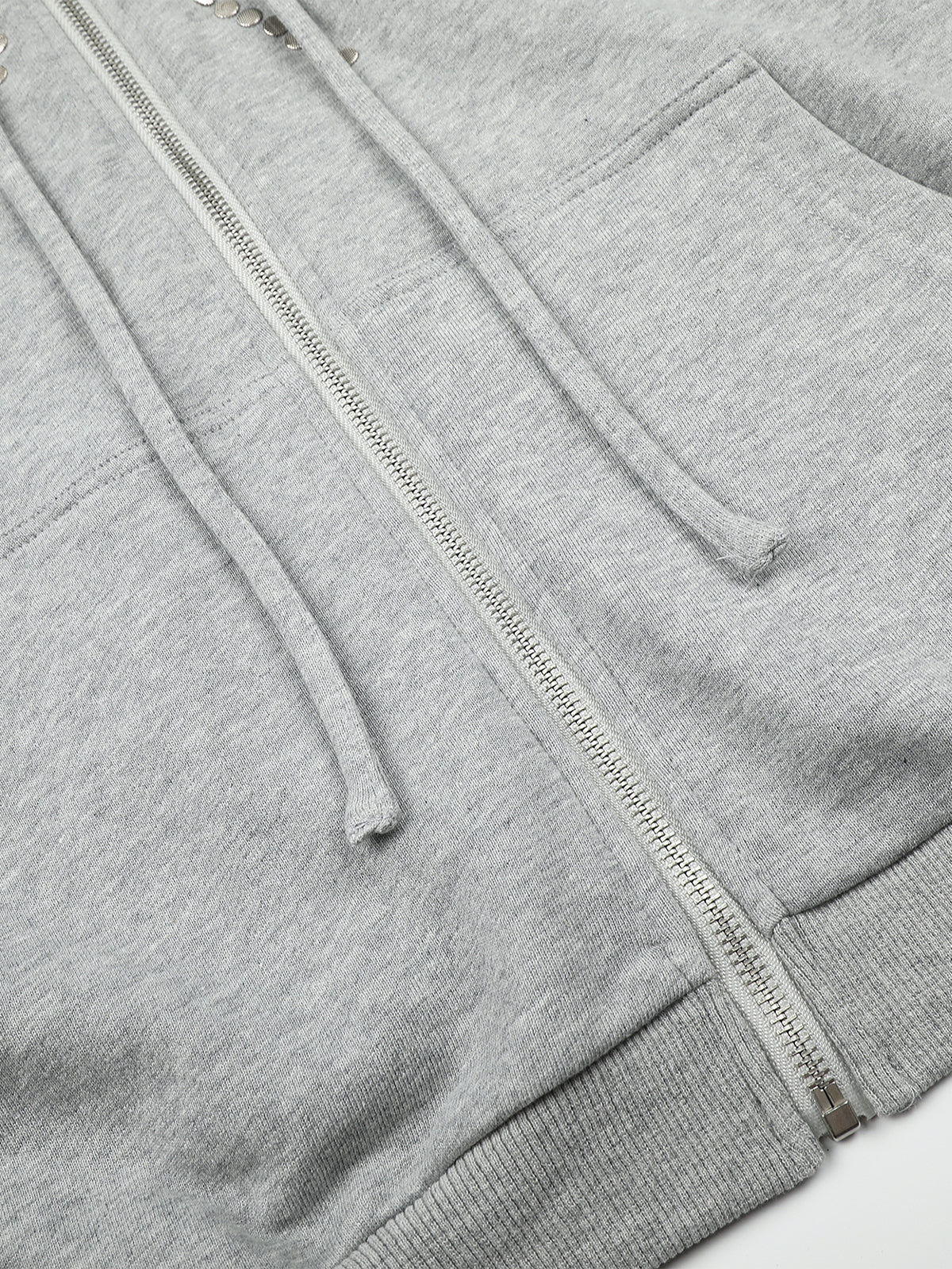 Rhinestone Bow-Graphic Boxy Zip-Up Hoodie
