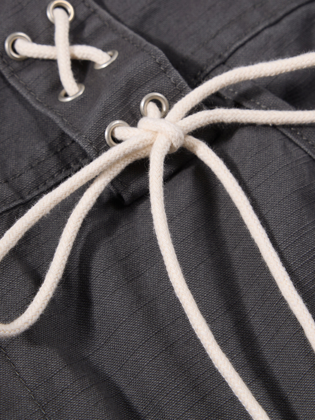 Lace-Up Detail Flap Cargo Baggy Pants