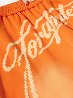 Star-Graphic Script-Embroidered Straight-Leg Sweatpants