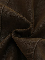 Asymmetric-Zip Boxy Moto Jacket