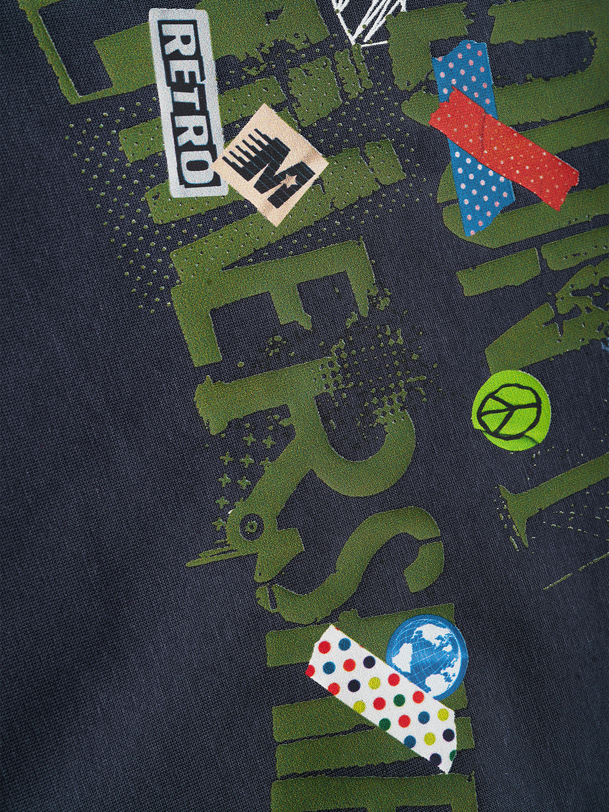 Retro Graphic Layered-Sleeve Boxy T-Shirt