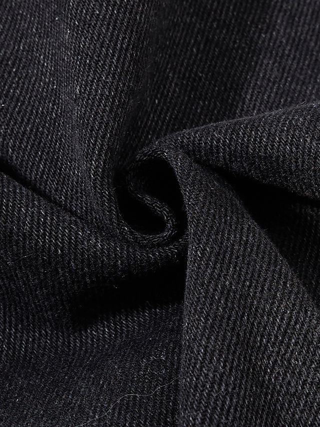 Deconstructed Raw-Edge Curved Flap-Pocket Super Baggy Jeans