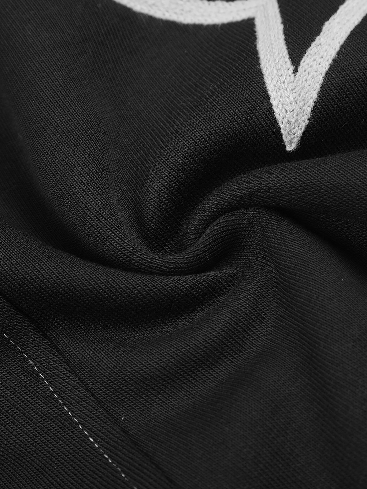 Star-Appliqué Contrast-Stitched Baggy Cargo Sweatpants