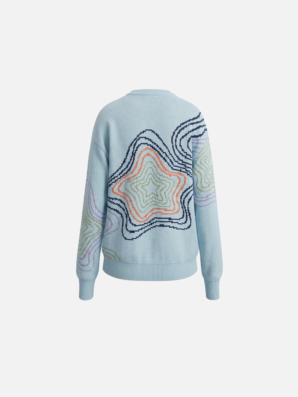 Wavy-Star Graphic Oversized Sweater