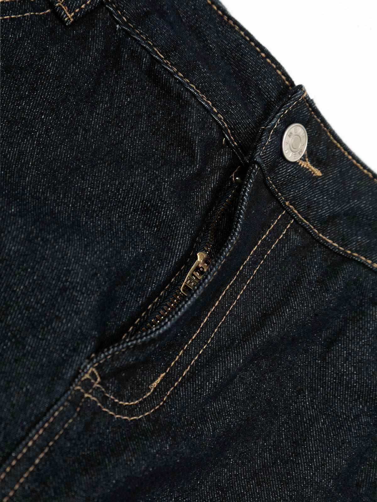 Leopard-Trim Multi-Pocket Baggy Jeans