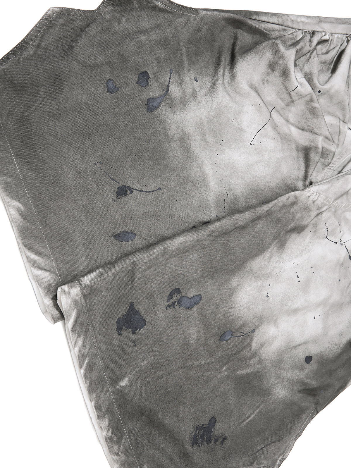 Acid-Washed Splatter-Print Double-Waistband Super Baggy Pants