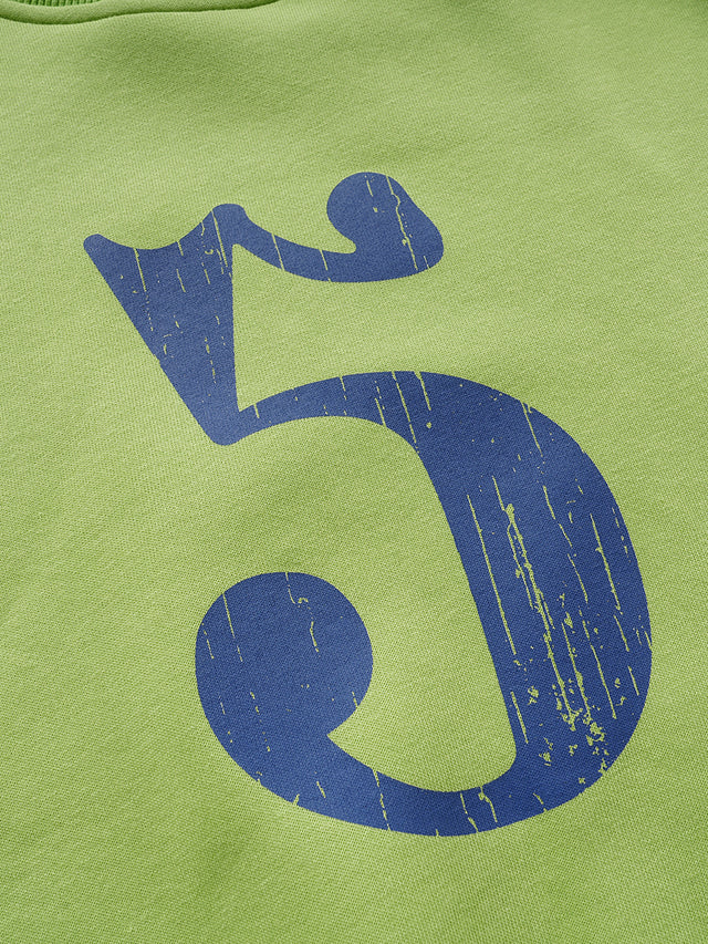 Number-Graphic Raglan-Sleeve Boxy Sweatshirt