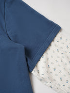 Letter-Print Layered-Look Boxy Top