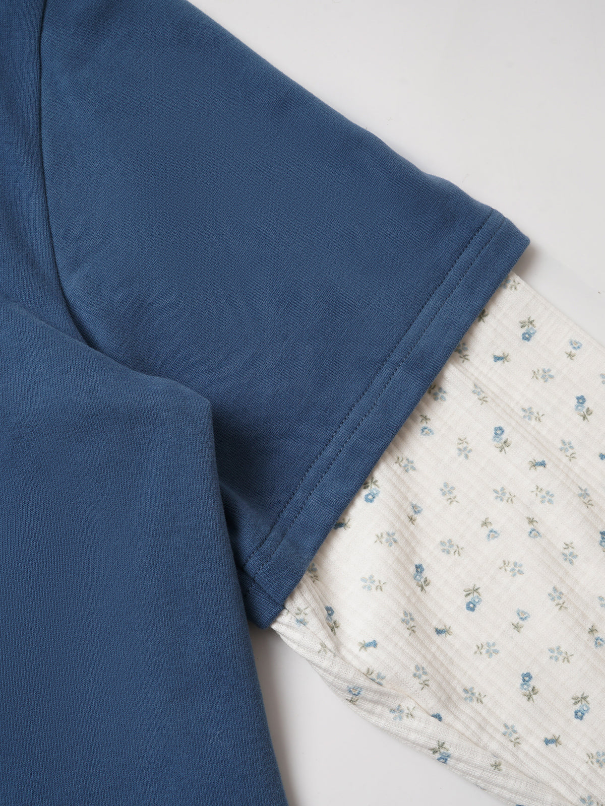 Letter-Print Layered-Look Boxy Top