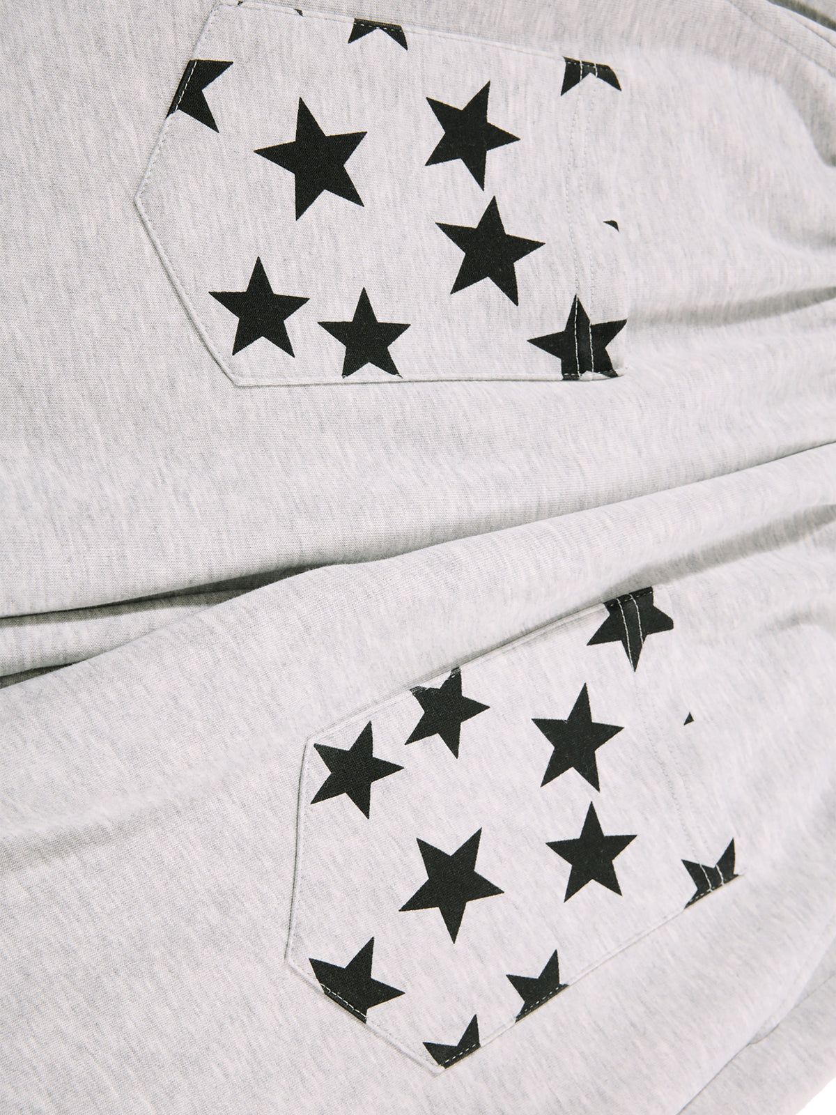 Star-Print Double-Waistband Baggy Sweatpants