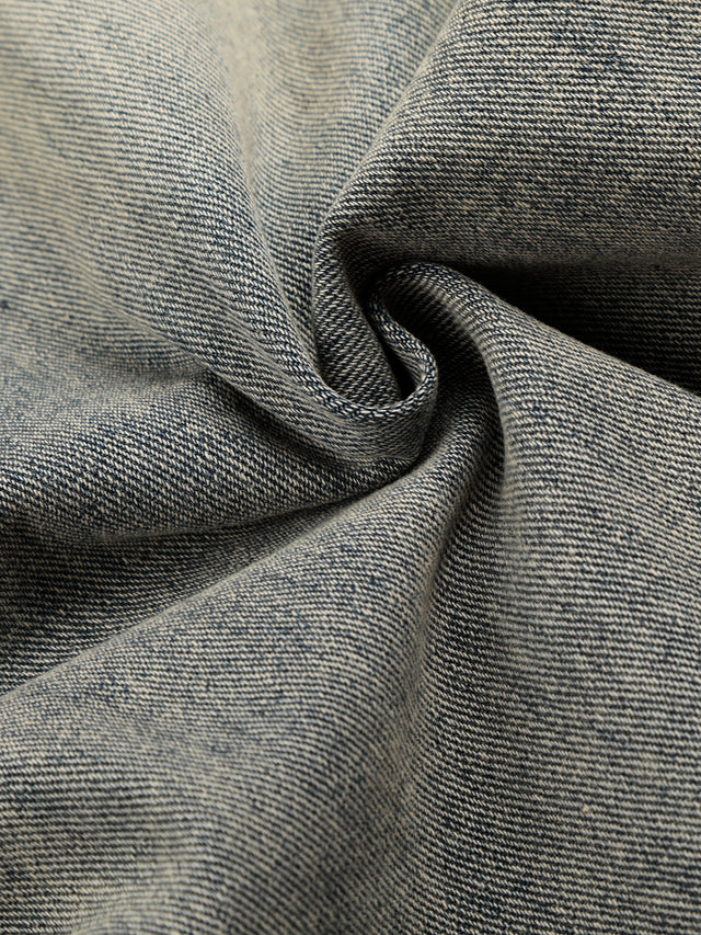 Washed Patch-Pocket Baggy Jeans