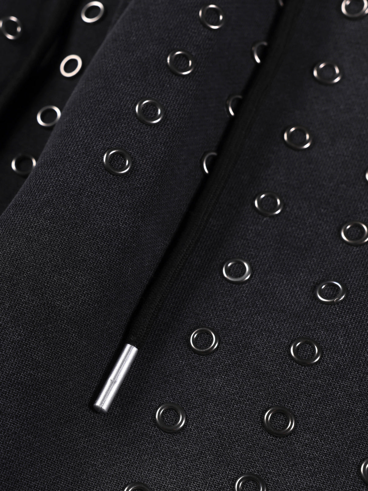 Eyelet Studded Washed Baggy Barrel Sweatpants