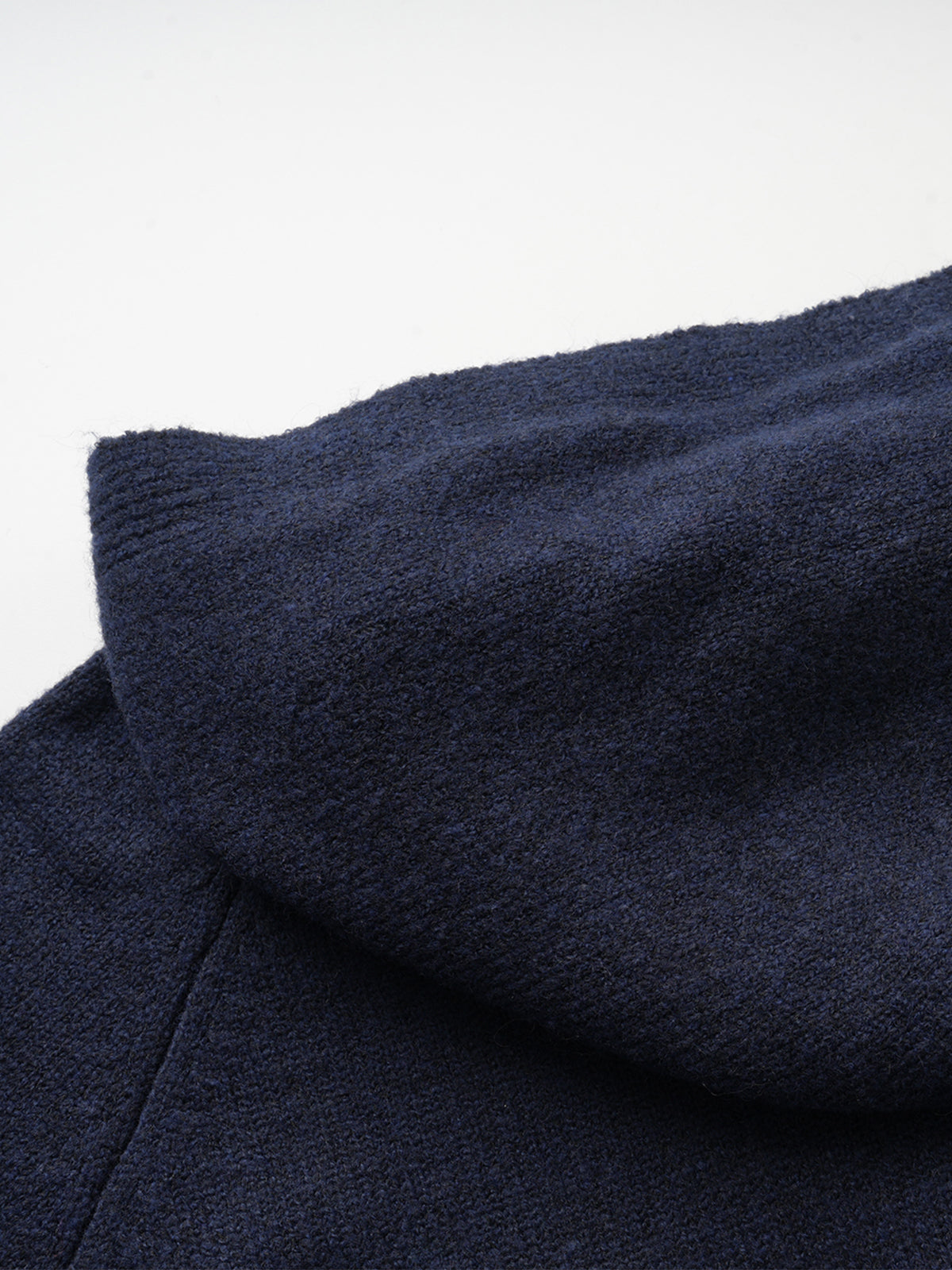 Horn-Button Hooded Boxy Knit Cardigan