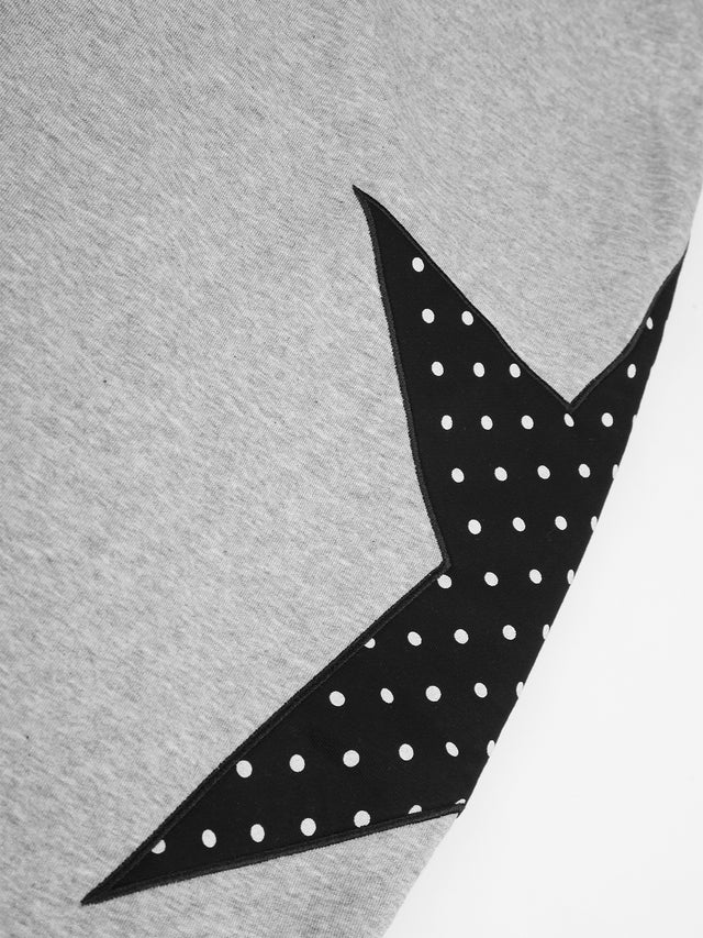 Polka-Dot Star-Appliqué Baggy Sweatpants