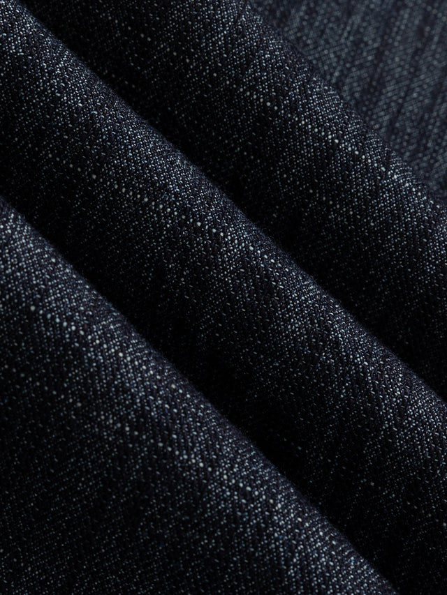 Contrast-Stitched Centre-Seam Straight-Leg Jeans