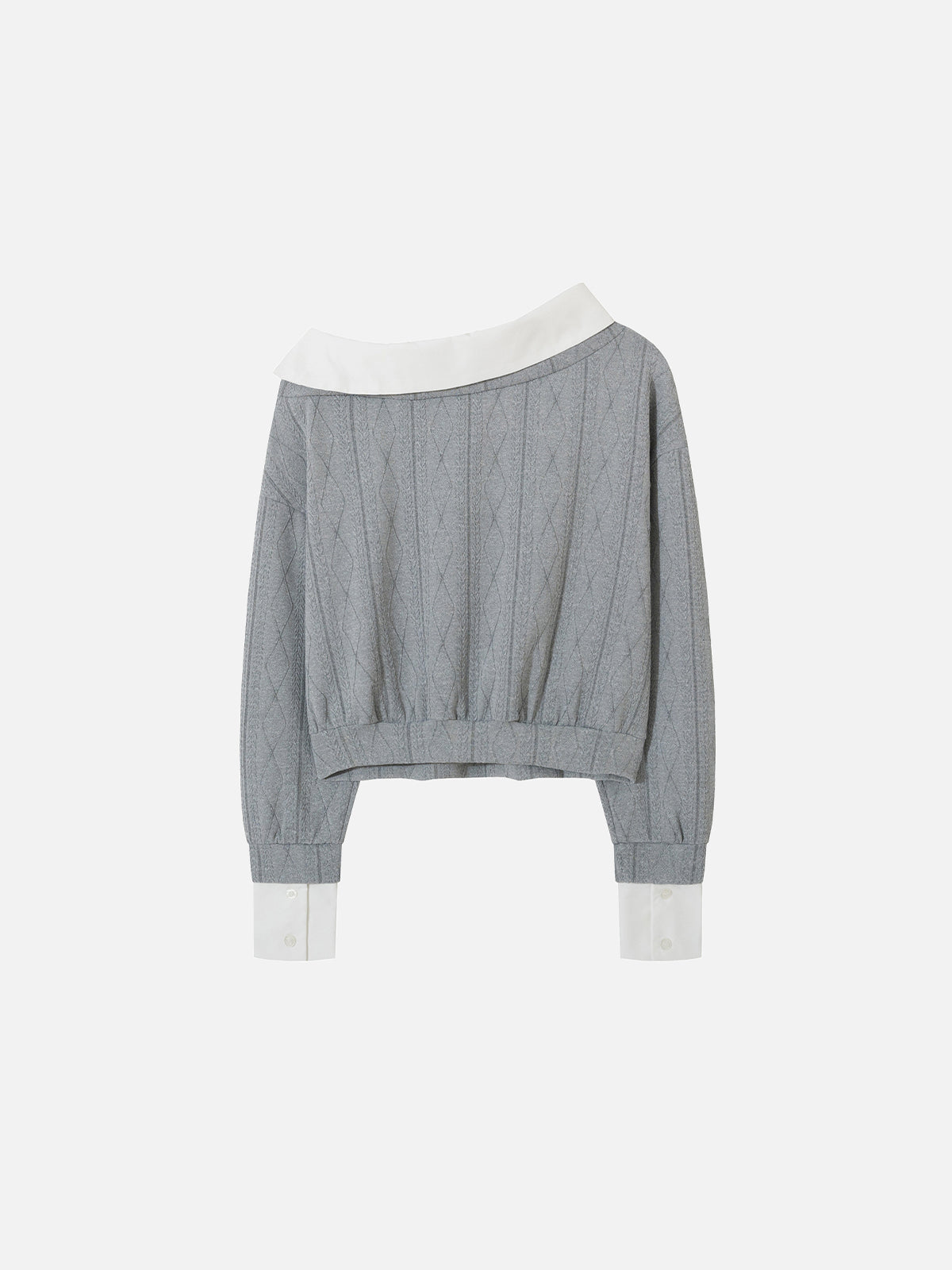Asymmetrical Off-The-Shoulder Layered Cropped Top