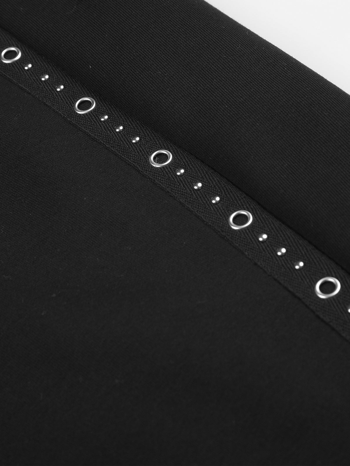 Eyelet-Studded Paneled Baggy Sweatpants