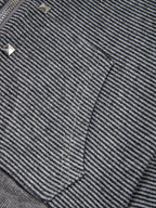 Reversible Striped Studded Slim Zip-Up Hoodie