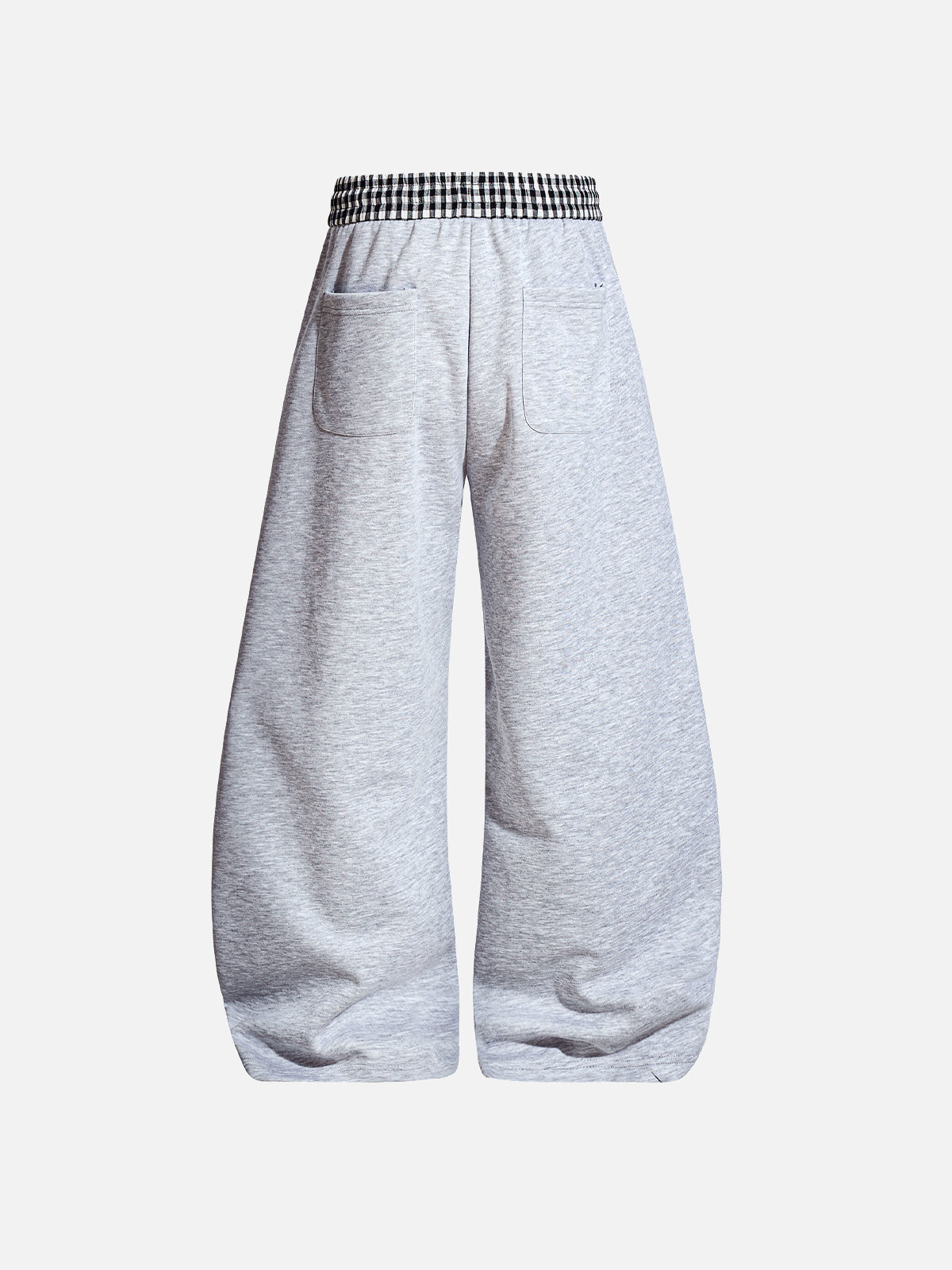 Gingham Dog Applique Baggy Sweatpants