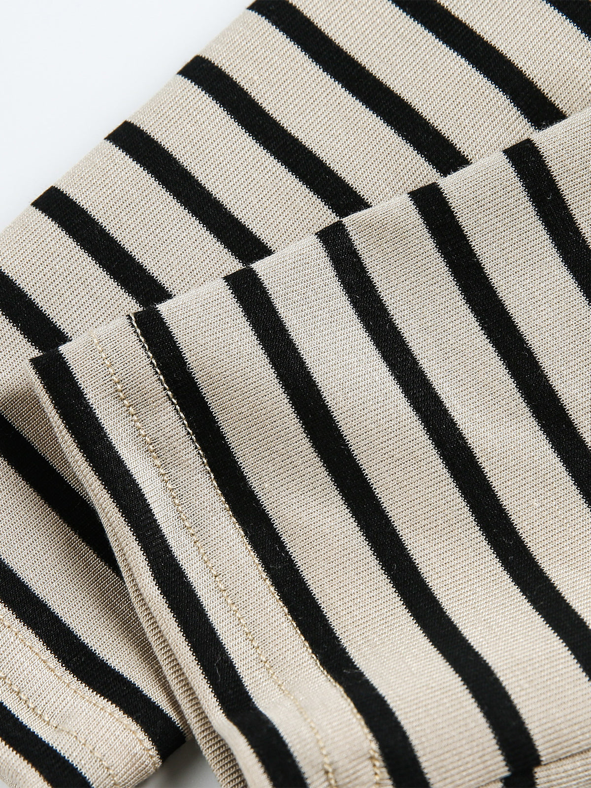 Striped Double-Layer Long-Sleeve Slim T-Shirt